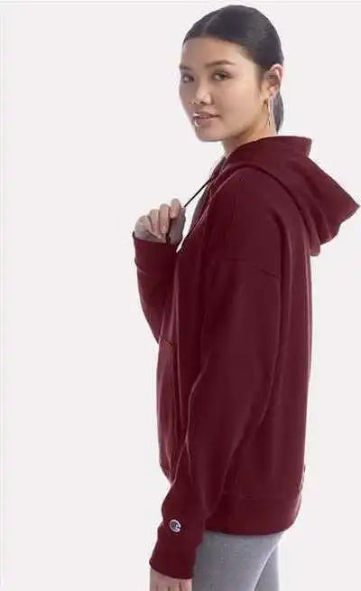Champion S760 Women’s Powerblend Hooded Sweatshirt - Maroon