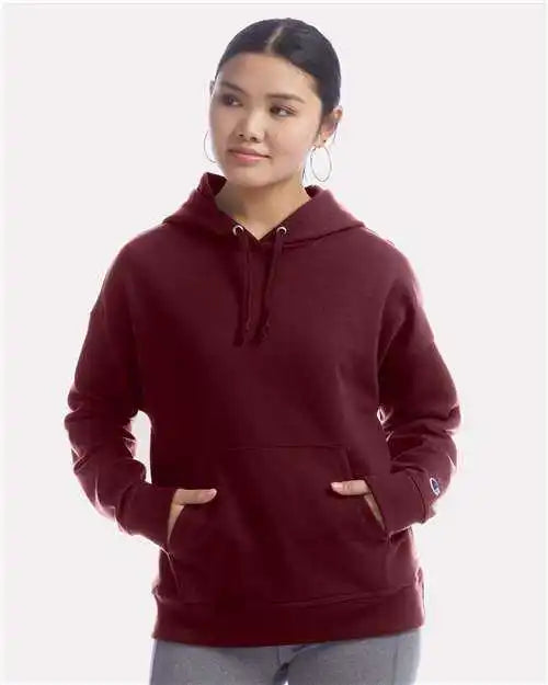 Champion S760 Women’s Powerblend Hooded Sweatshirt - Maroon