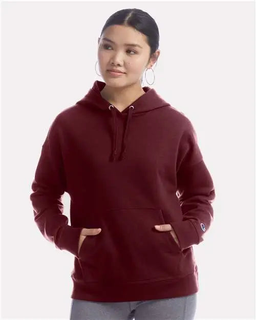 Champion S760 Women’s Powerblendâ Hooded Sweatshirt - Maroon
