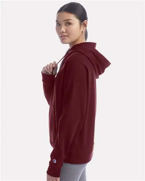 Champion S760 Women’s Powerblendâ Hooded Sweatshirt - Maroon