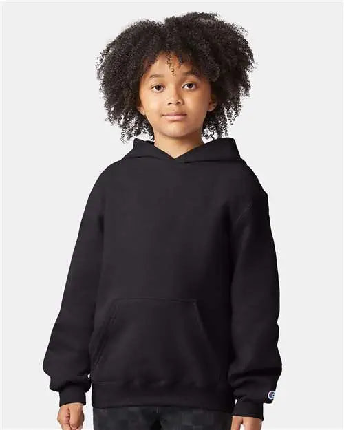 Champion S790 Powerblend® Youth Hooded Sweatshirt - Black
