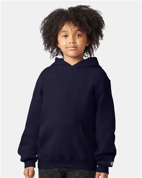 Champion S790 Powerblendâ Youth Hooded Sweatshirt - Navy