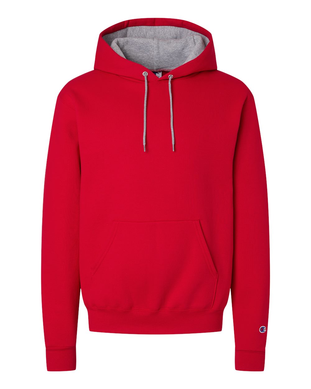 Champion S7cb0 Unisex Powerblend Contrast Color Hooded Sweatshirt - Scarlet Light Steel