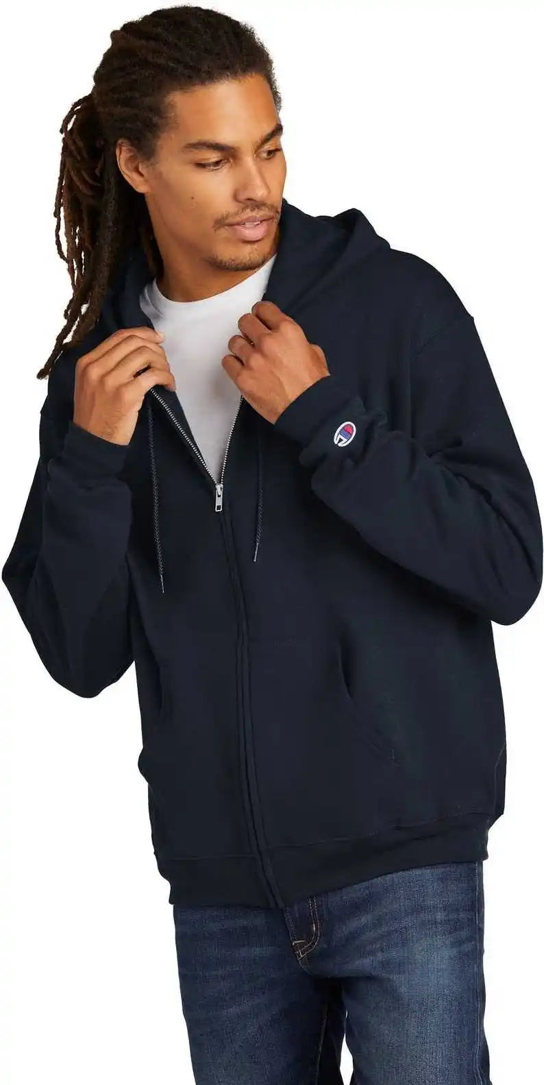 Champion S800 Eco Fleece Full Zip Hoodie Navy