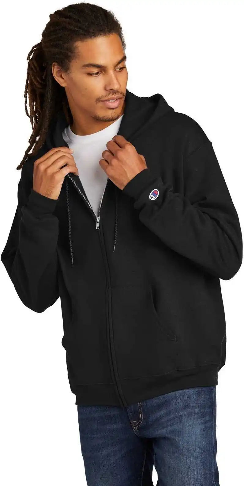 Champion S800 Powerblend Full Zip Hoodie Black