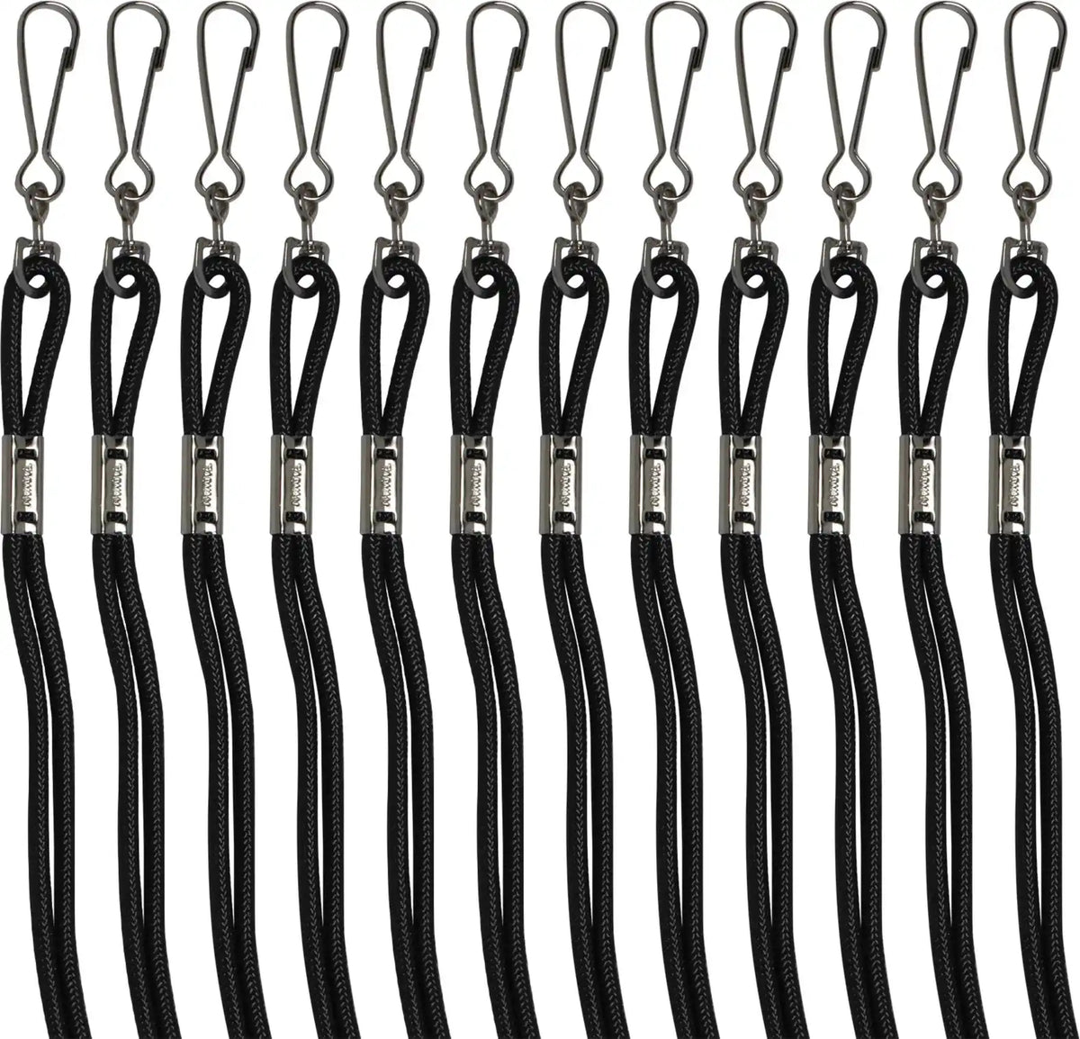 Champion Sports 125-126 Heavy-duty Nylon Lanyards - Doz - Black / Poly Bag
