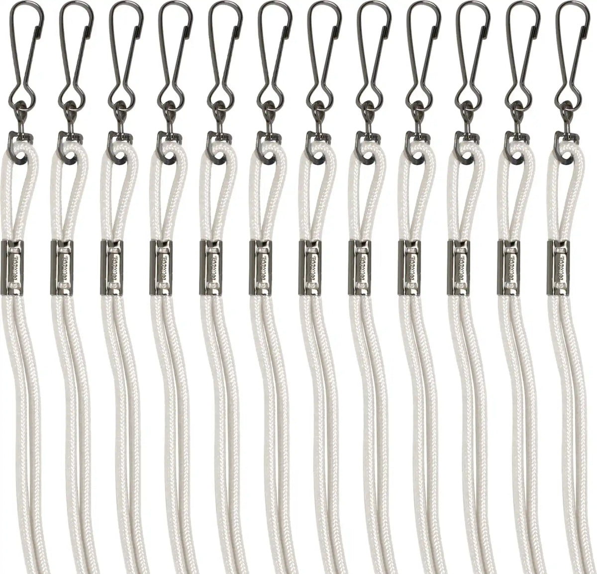 Champion Sports 125-126 Heavy-duty Nylon Lanyards - Doz - White / Poly Bag