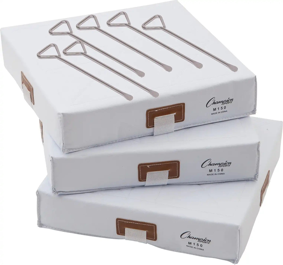 Champion Sports 15x15 Base Set 15’’ x Foam Filled Quilted Cover Base - Set - 3’’ h w l