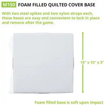 Champion Sports 15x15 Base Set 15’’ x Foam Filled Quilted Cover Base - Set