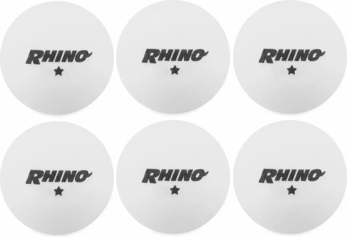 Champion Sports 1str6 1-star Table Tennis Balls Pack of 6 - Pk - White