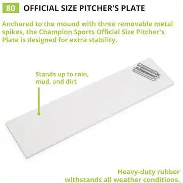 Champion Sports 3-spike Pitcher’s Plate 3-spike Pitcher’s Plate - Ea