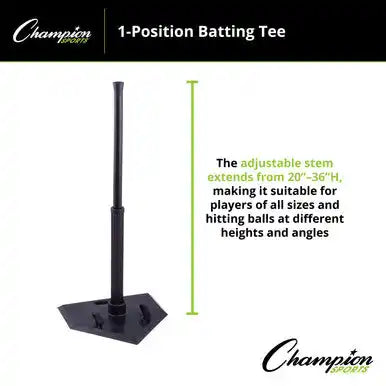 Champion Sports Bt101 1-position Batting Tee - Ea