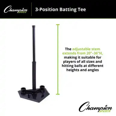 Champion Sports Bt103 3-positions Batting Tee - Ea