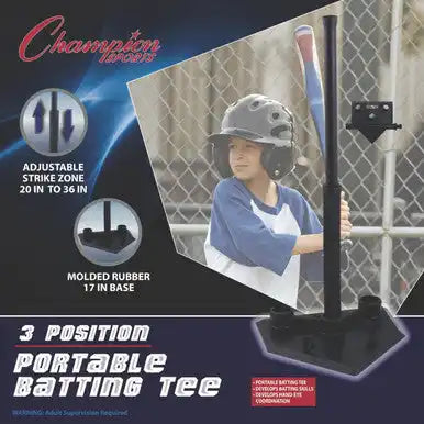 Champion Sports Bt103 3-positions Batting Tee - Ea