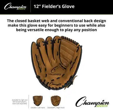 Champion Sports Cbg800 Cbg800 12’’ Synthetic Leather Fielder’s Glove - Ea