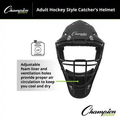 Champion Sports Ch6 Hockey Style Catcher’s Helmet - Ea - Youth