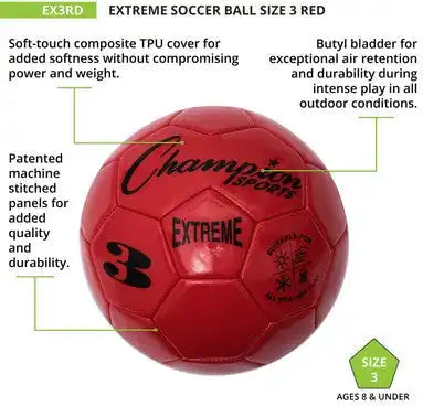 Champion Sports Ex3 Extreme Soccer Ball Size 3 - Ea