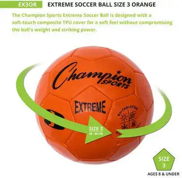 Champion Sports Ex3 Extreme Soccer Ball Size 3 - Ea