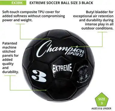 Champion Sports Ex3 Extreme Soccer Ball Size 3 - Ea