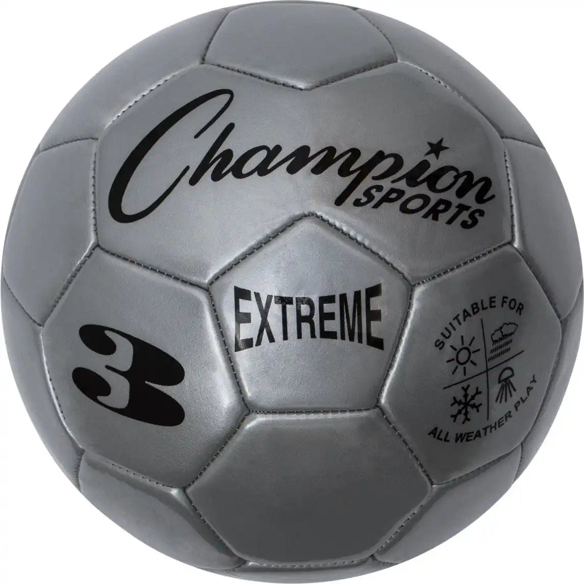 Champion Sports Ex3 Extreme Soccer Ball Size 3 - Ea - Silver
