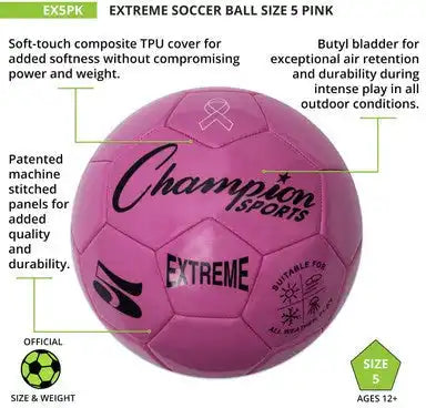 Champion Sports Ex5 Extreme Soccer Ball Size 5 - Ea