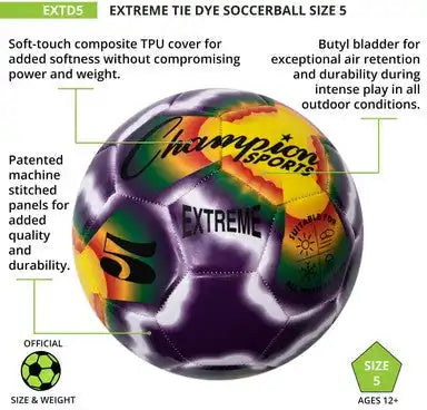 Champion Sports Ex5 Extreme Soccer Ball Size 5 - Ea