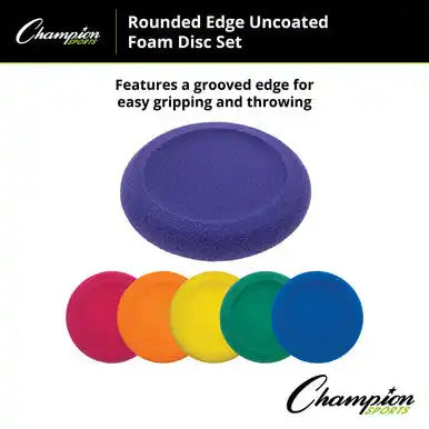 Champion Sports Fdset Rounded Edge Uncoated Foam Disc - Set