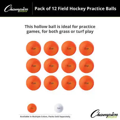 Champion Sports Fhb2 Field Hockey Practice Balls - Doz