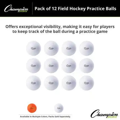 Champion Sports Fhb2 Field Hockey Practice Balls - Doz