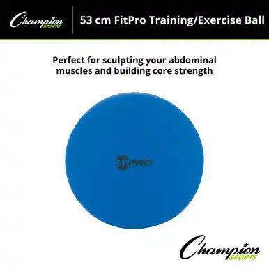 Champion Sports Fp5 Fitpro Training/exercise Ball 53 Cm - Ea - Blue