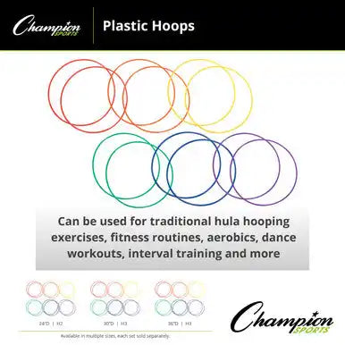 Champion Sports Hoops Plastic Hoops - Doz