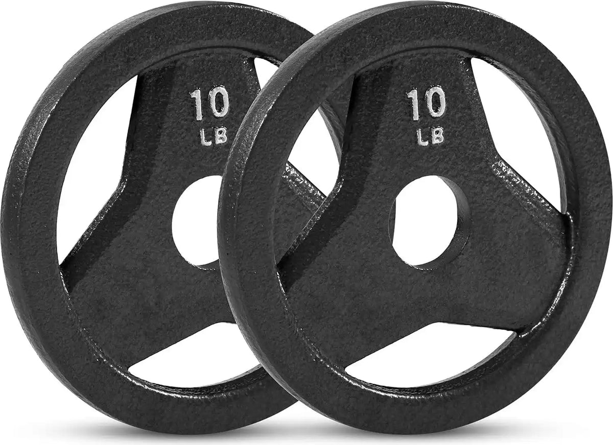 Champion Sports J-cigp Cast Iron Grip Plate - Pr - 10 Lb, Set of 2