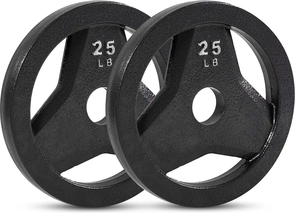 Champion Sports J-cigp Cast Iron Grip Plate - Pr - 25 Lb, Set of 2
