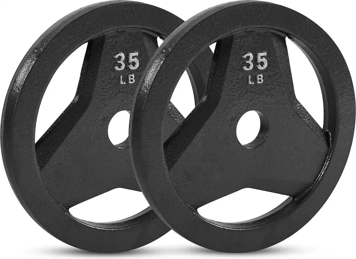 Champion Sports J-cigp Cast Iron Grip Plate - Pr - 35 Lb, Set of 2