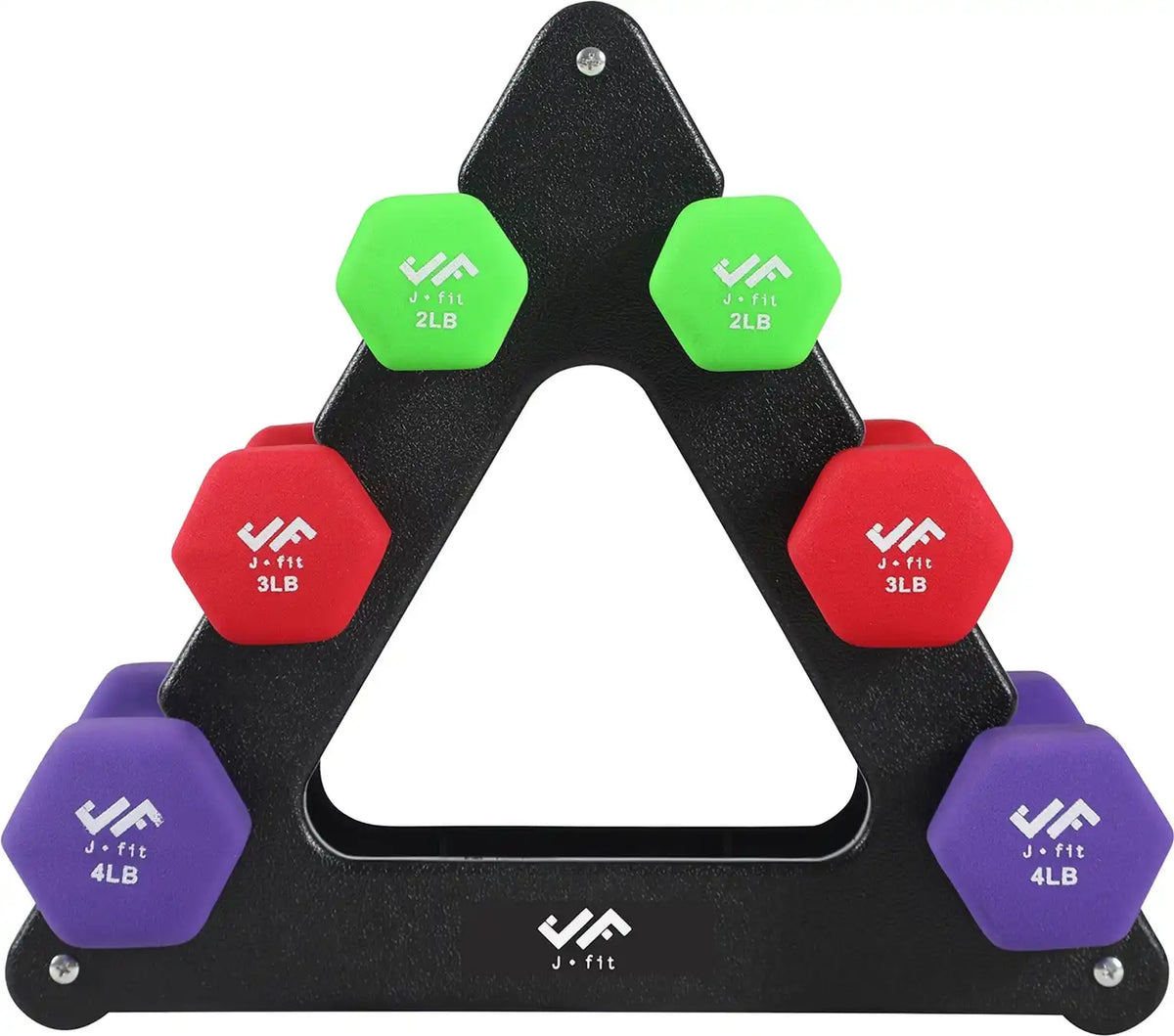 Champion Sports J-dbstl Dumbbell with Storage Rack - Set - 18 Lb