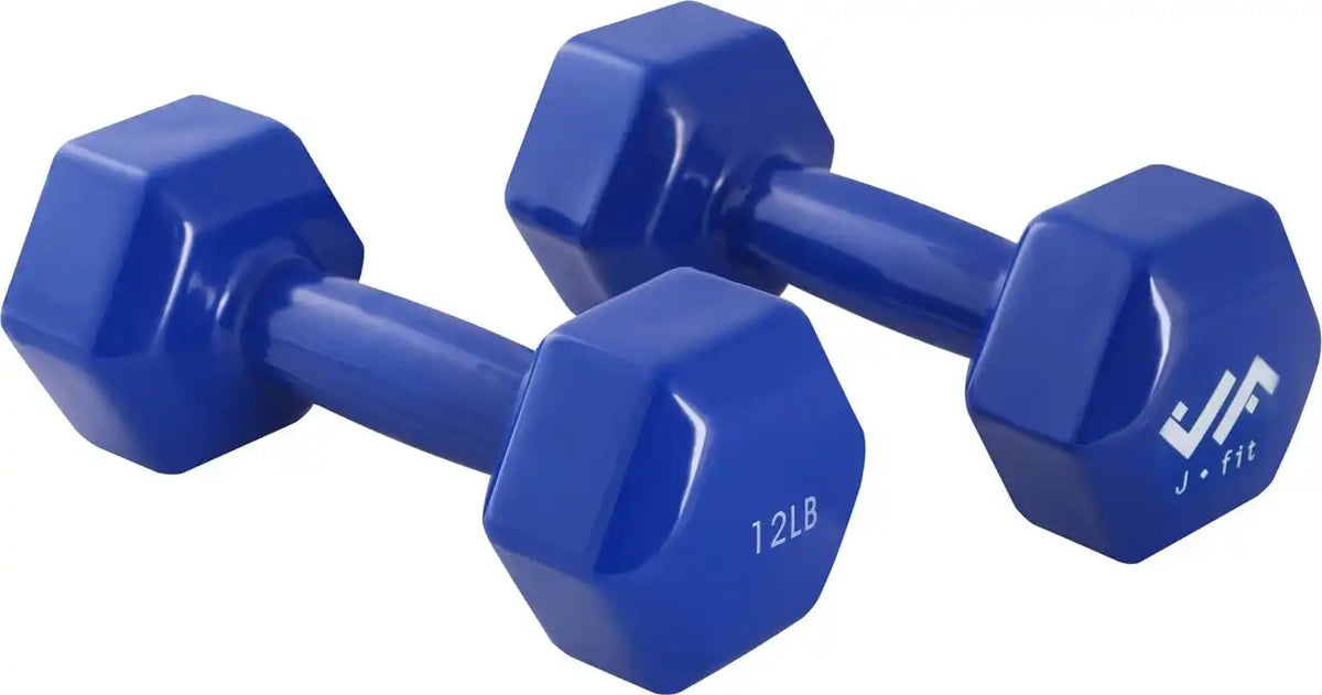 Champion Sports J-dbv Vinyl Dumbbell - Set - 12 Lb Pair