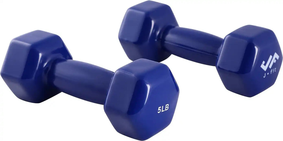 Champion Sports J-dbv Vinyl Dumbbell - Set - 5 Lb Pair