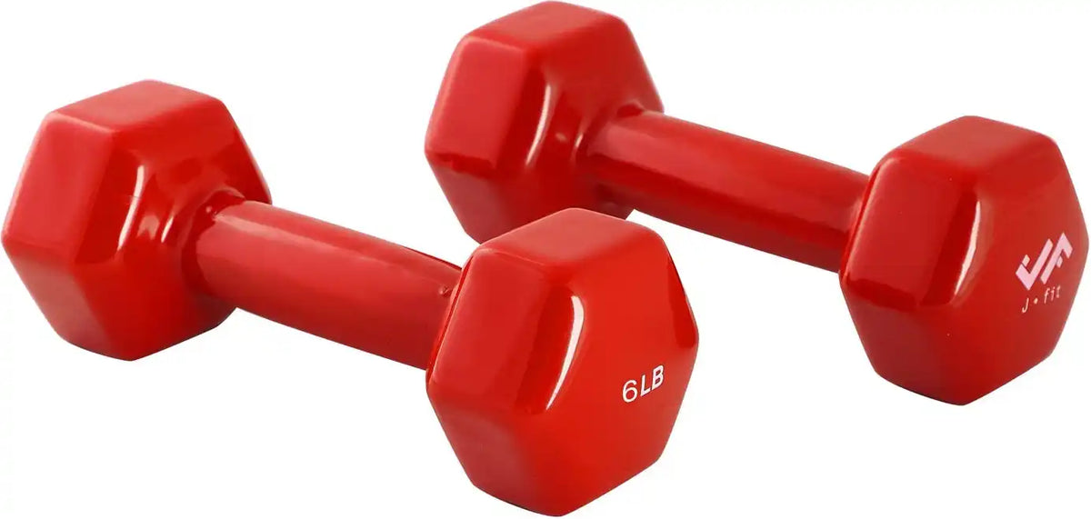 Champion Sports J-dbv Vinyl Dumbbell - Set - 6 Lb Pair