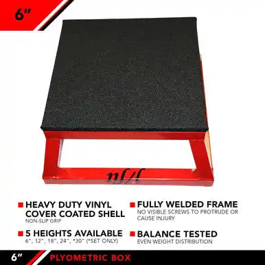 Champion Sports J-pbox Plyo (plyometric) Box (6’’) - Ea - 6’’