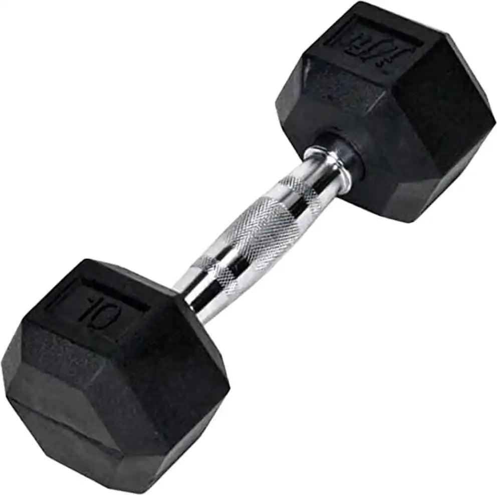 Champion Sports J-rhdb Rubber Hex Dumbbell - Ea - 10 Lb