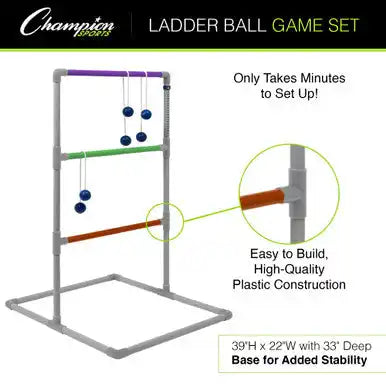 Champion Sports Lgst Ladder Ball Game - Set - Black Frame