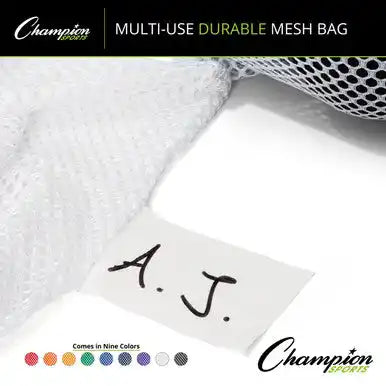 Champion Sports Mb18 Mesh Equipment Bag 18’’ x 12’’ - Set - of Six Colors