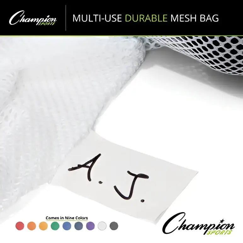 Champion Sports Mb18 Mesh Equipment Bag 18’’ x 12’’ - Set - of Six Colors