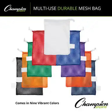 Champion Sports Mb18 Mesh Equipment Bag 18’’ x 12’’ - Set - of Six Colors
