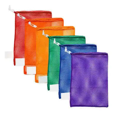 Champion Sports Mb18 Mesh Equipment Bag 18’’ x 12’’ - Set - of Six Colors