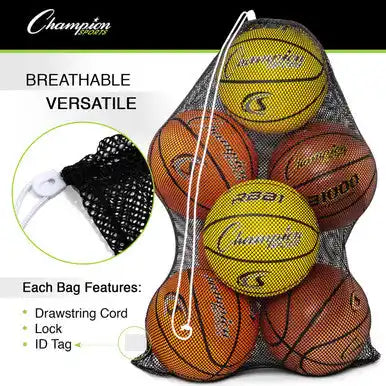 Champion Sports Mb21 Mesh Equipment Bag 36’’ x 24’’ - Ea