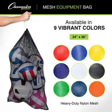 Champion Sports Mb21 Mesh Equipment Bag 36’’ x 24’’ - Set - of 6 Colors