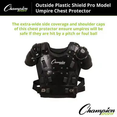 Champion Sports P200 Outside Plastic Shield Pro Chest Protector - Ea