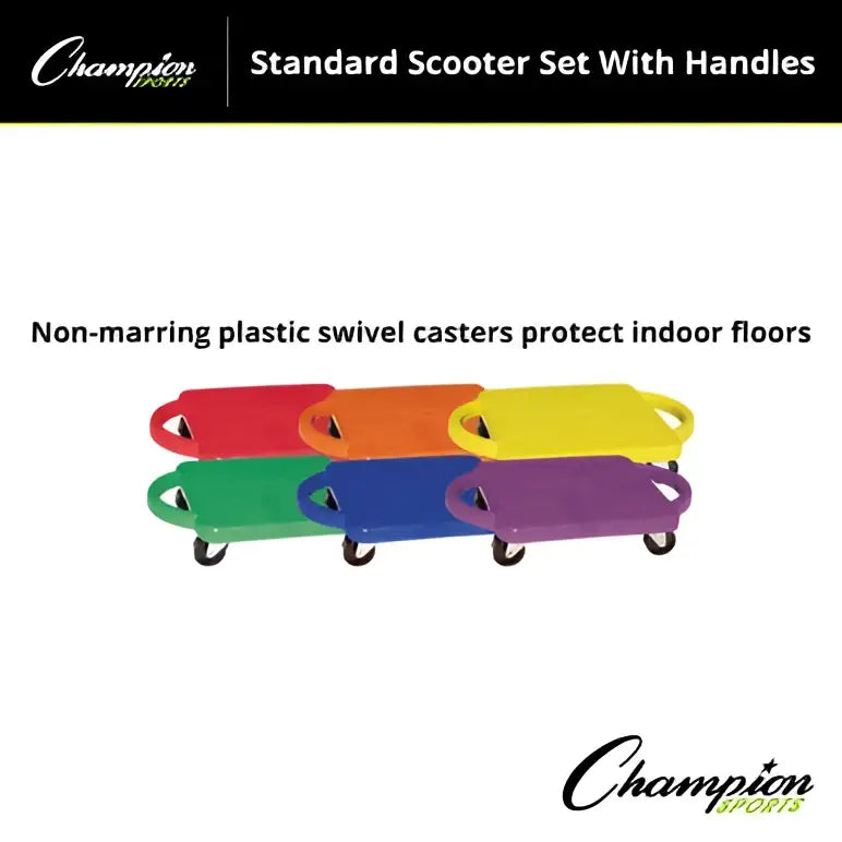 Champion Sports Pgh12 12’’ Standard Scooter with Handles - Set