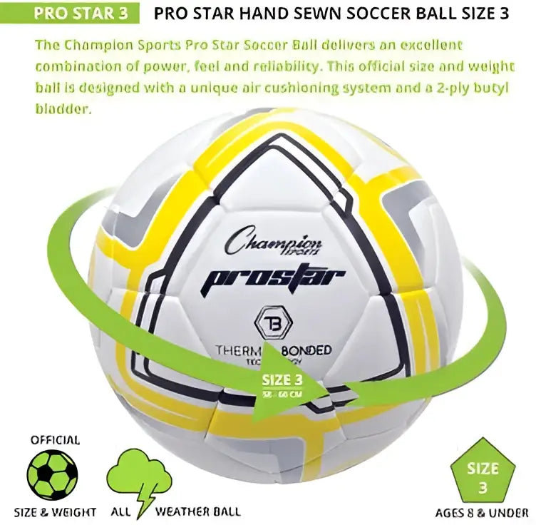 Champion Sports Prostar Prostar Soccer Ball - Ea
